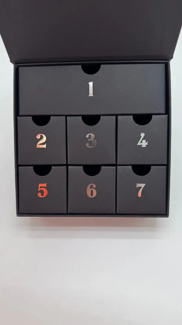 7 bölmeli Advent Calendar takı kutusu