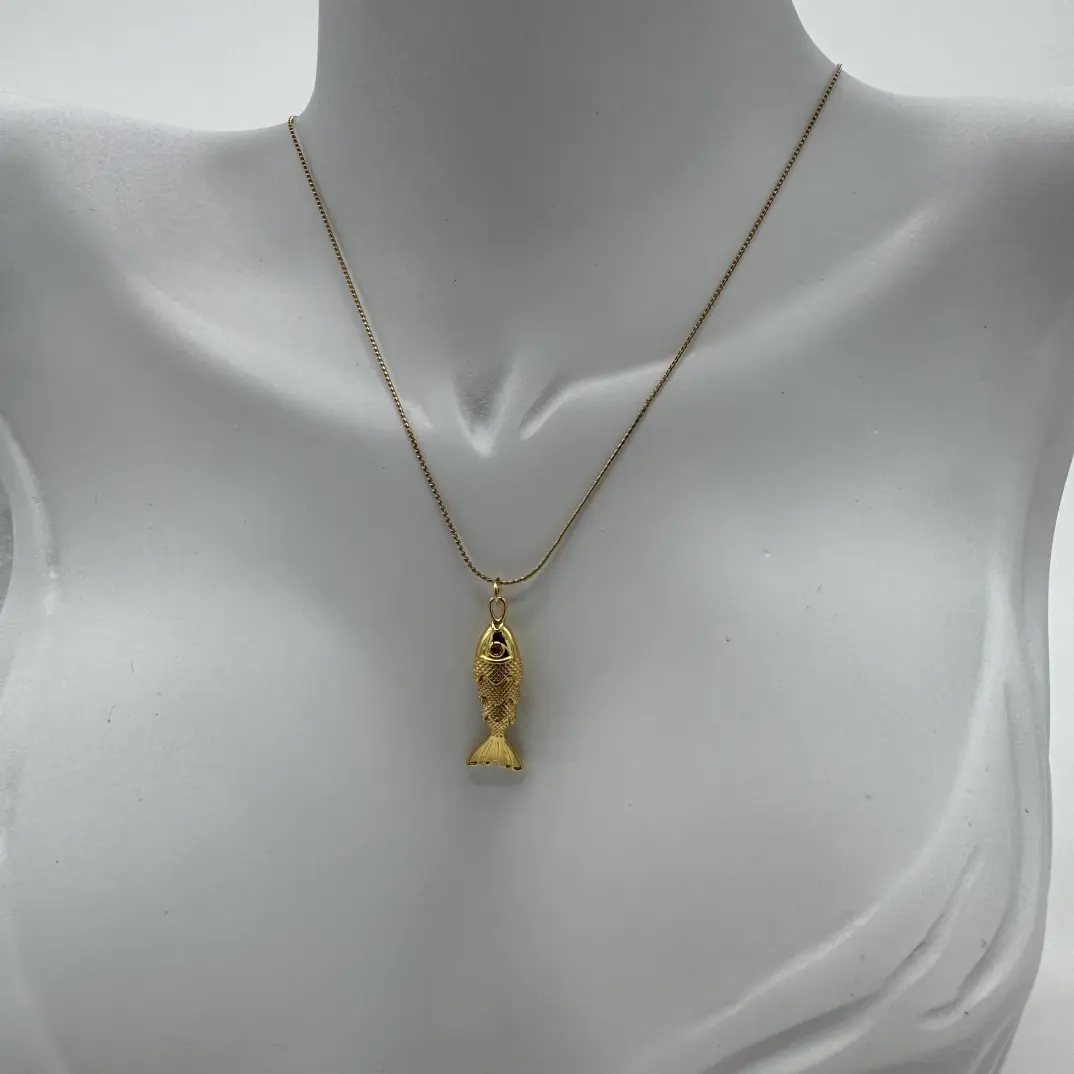 Çelik Gold Balık Kolye - 3