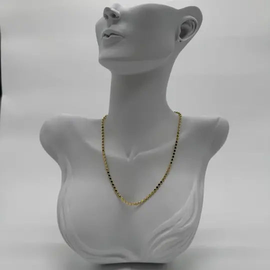 Çelik Gold Ezme Pul Zincir Kolye - 1
