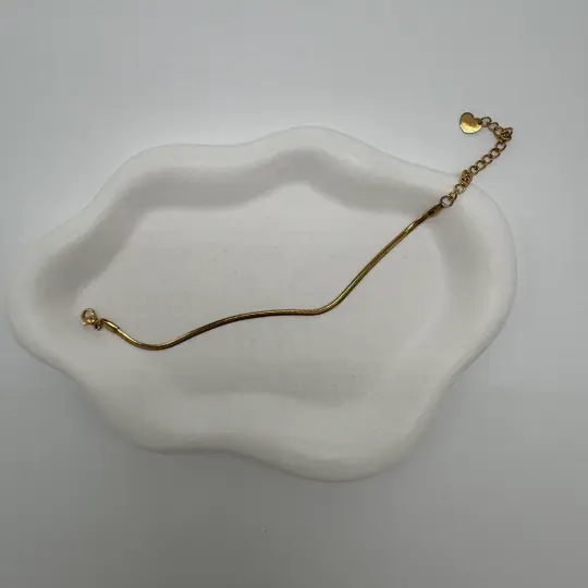 Çelik Gold İtalyan Zincir Unisex Bileklik - 3