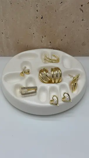 Çelik Gold Küpe Seti - 3