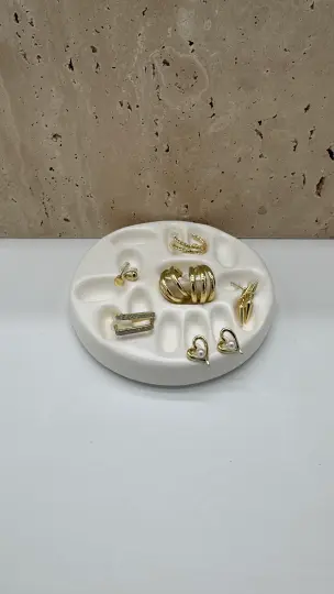 Çelik Gold Küpe Seti - 4