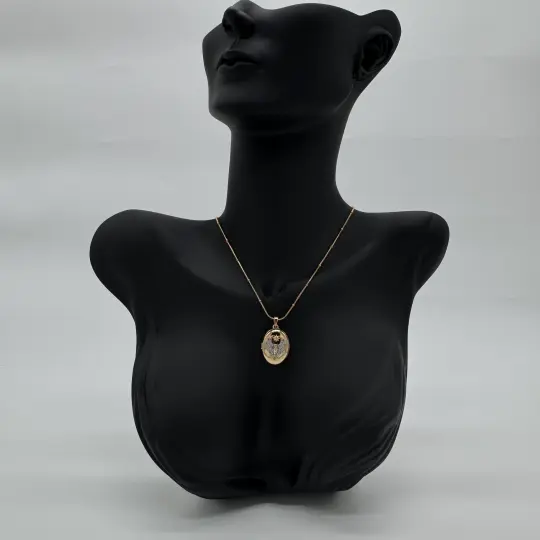 Çelik Gold Zincir Detaylı Arya Kolye - 1