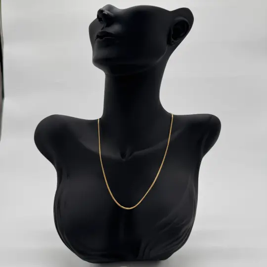 Çelik İnce İtalyan Zincir Unisex Gold Kolye