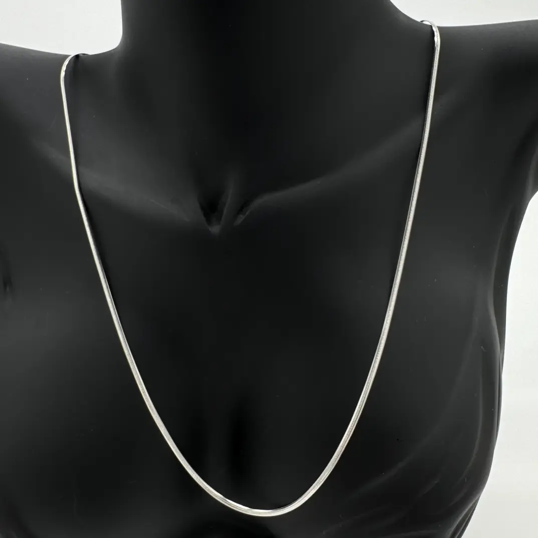 Çelik İnce İtalyan Zincir Unisex Silver Kolye - 2