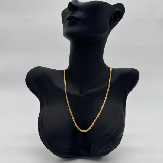 Çelik İtalyan Zincir Unisex Gold Kolye 50 cm