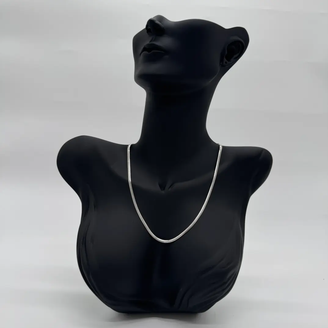 Çelik İtalyan Zincir Unisex Silver Kolye 50 cm - 1