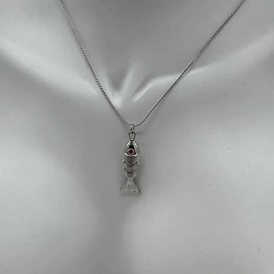 Çelik Silver Balık Kolye - 2