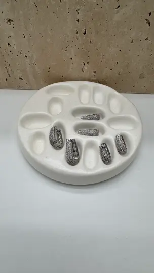 Çelik Silver Taş Kaplamalı Küpe Seti - 3