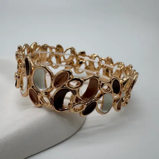 Divine Pulse Özel Seri Amber Bloom Kelepçe Bilezik - Gold