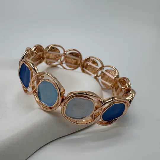 Divine Pulse Özel Seri Blue Moon Kelepçe Bilezik - Gold