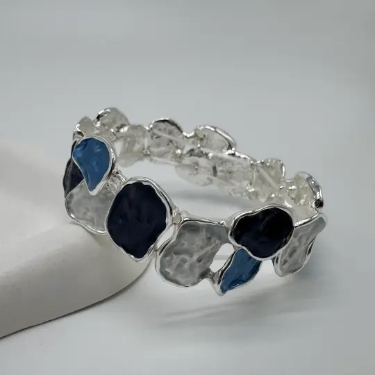 Divine Pulse Özel Seri Ocean Halo Kelepçe Bilezik - Silver