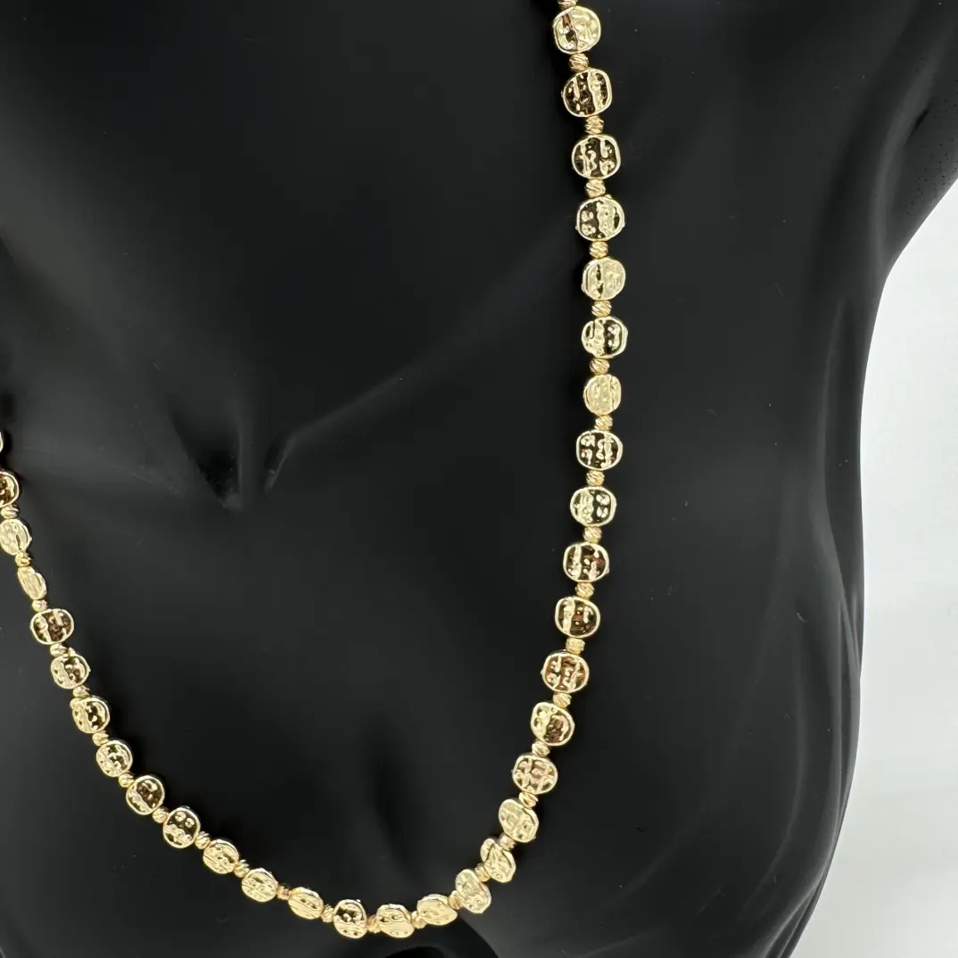 Gold Antik Desen Doreli Kolye - 2