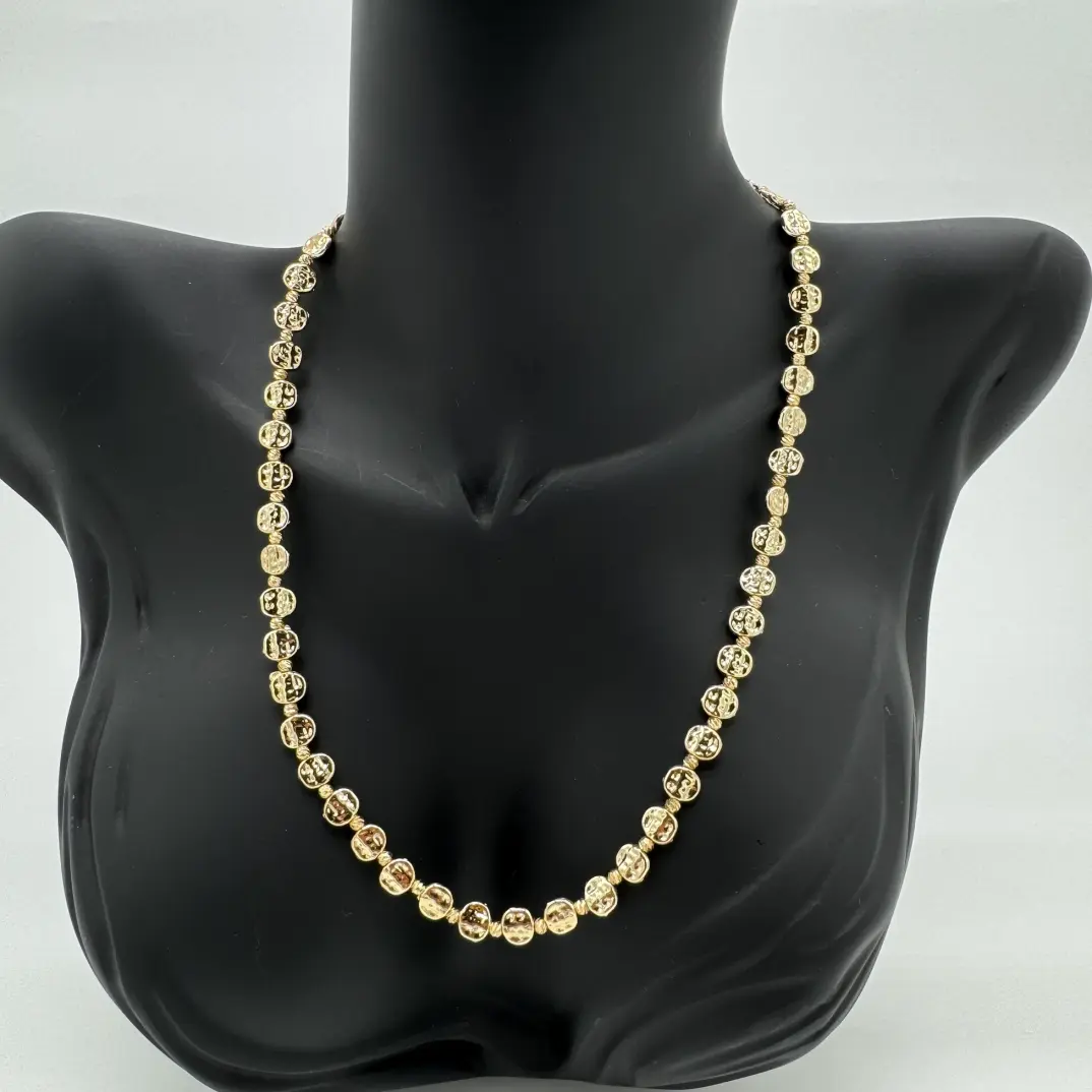 Gold Antik Desen Doreli Kolye - 3