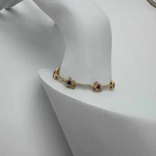 Özel Seri 14K Altın Kaplama Gold Starry Dreams Taş Detay Bileklik
