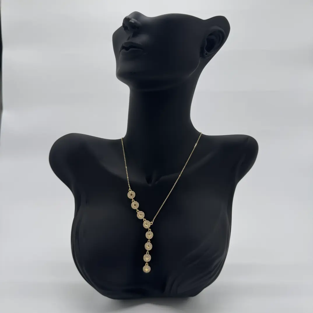 Özel Seri Çelik Vintage Gold Y Kolye - 1