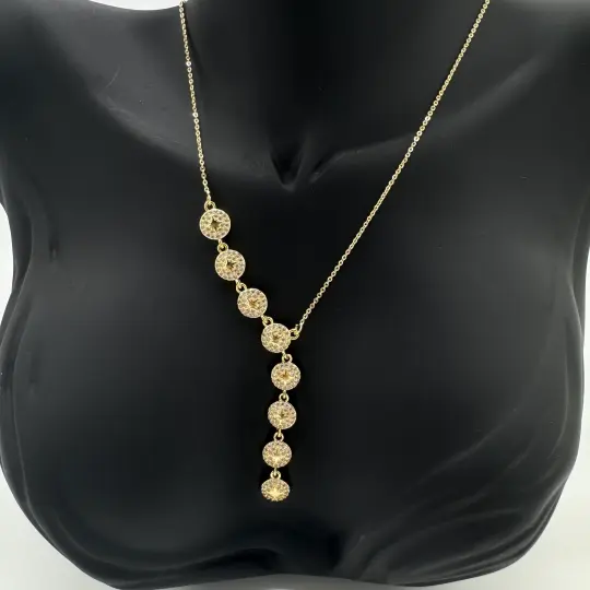 Özel Seri Çelik Vintage Gold Y Kolye - 3