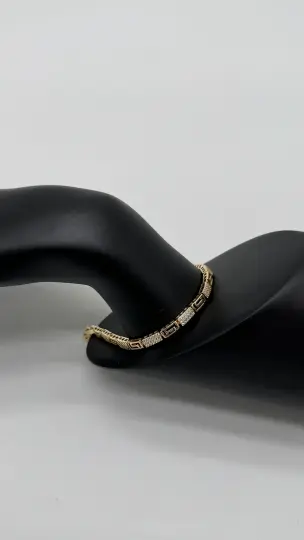 Özel Seri Gold Diamond Bileklik - 4