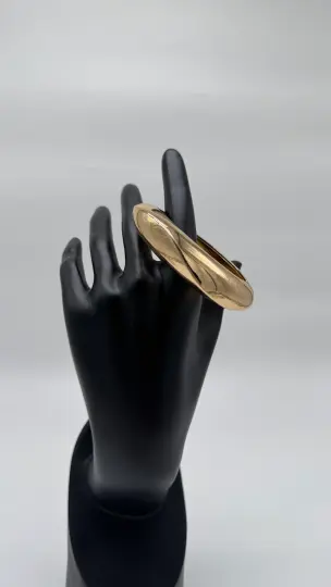 Özel Seri Gold Kalın Tasarım Kelepçe Bilezik - 2