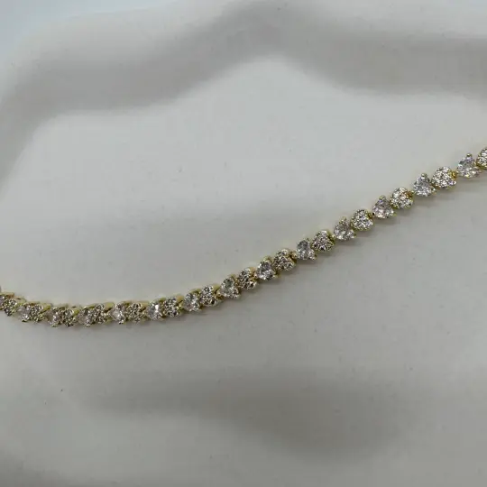 Özel Seri Gold Kalp Detaylı Su Yolu Bileklik - 3