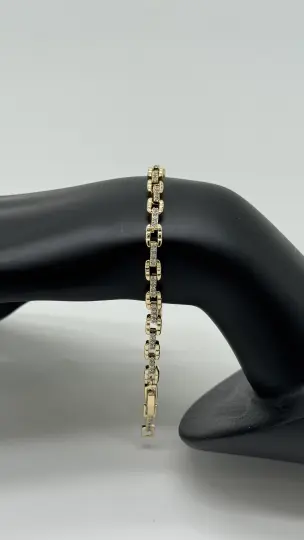 Özel Seri Gold Kare Taş Luxury Bileklik