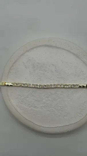 Özel Seri Gold Kare Taşlı Zarif Bileklik - 2