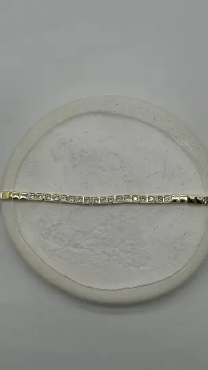 Özel Seri Gold Kare Taşlı Zarif Bileklik - 3