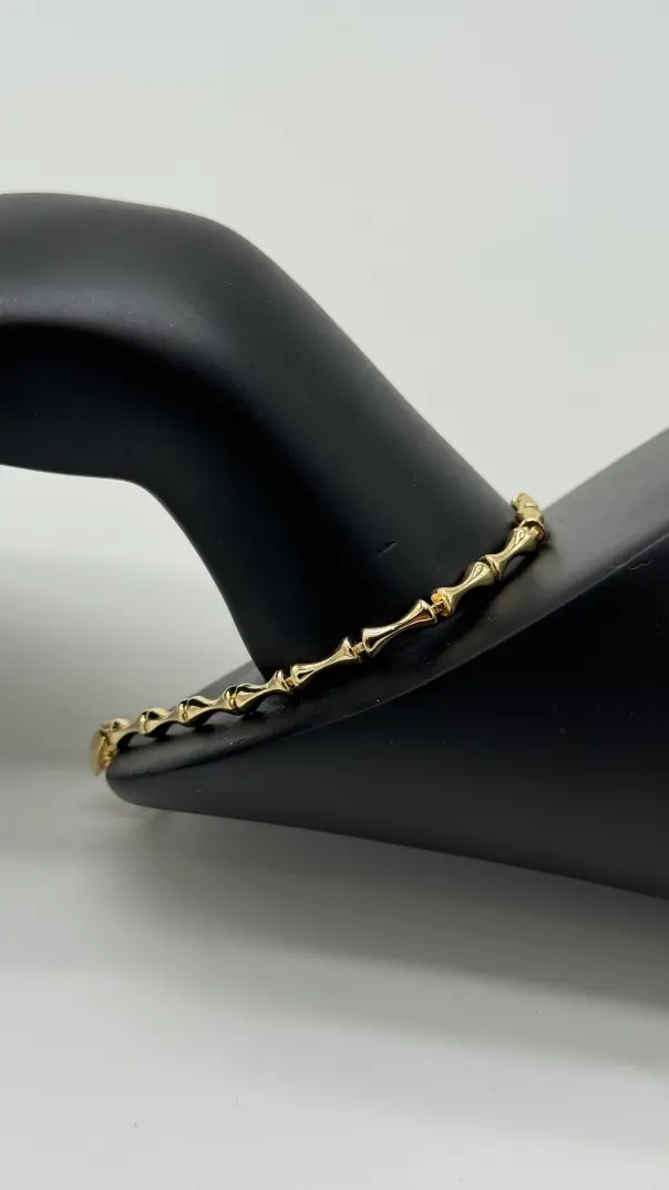Özel Seri Gold Kemik Model Bileklik - 4