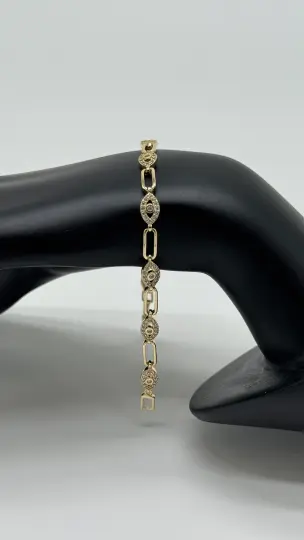 Özel Seri Gold Taşlı Göz Model Bileklik