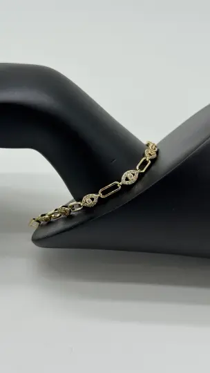 Özel Seri Gold Taşlı Göz Model Bileklik - 2