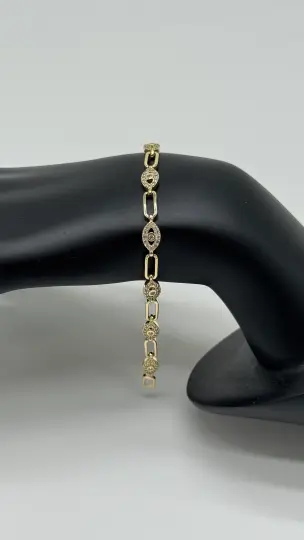 Özel Seri Gold Taşlı Göz Model Bileklik - 3