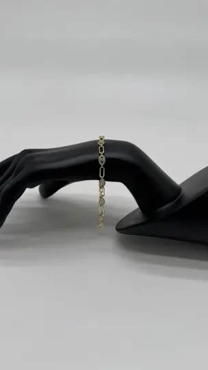 Özel Seri Gold Taşlı Göz Model Bileklik - 4