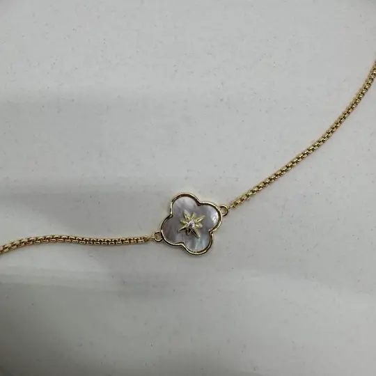 Özel Seri Gold Yonca Detay Bileklik - 2