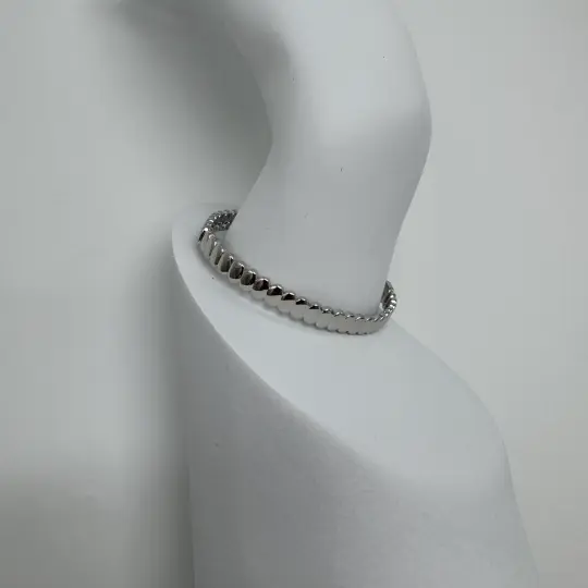 Özel Seri Silver Vintage Kelepçe Bileklik - 2