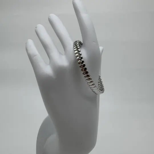 Özel Seri Silver Vintage Kelepçe Bileklik - 3
